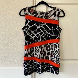 🔥Eva Varro Geometric Black and Orange Top - Reversible🔥